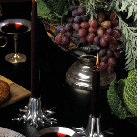 CANDLE HOLDER “MINI ROOT” – SILVER